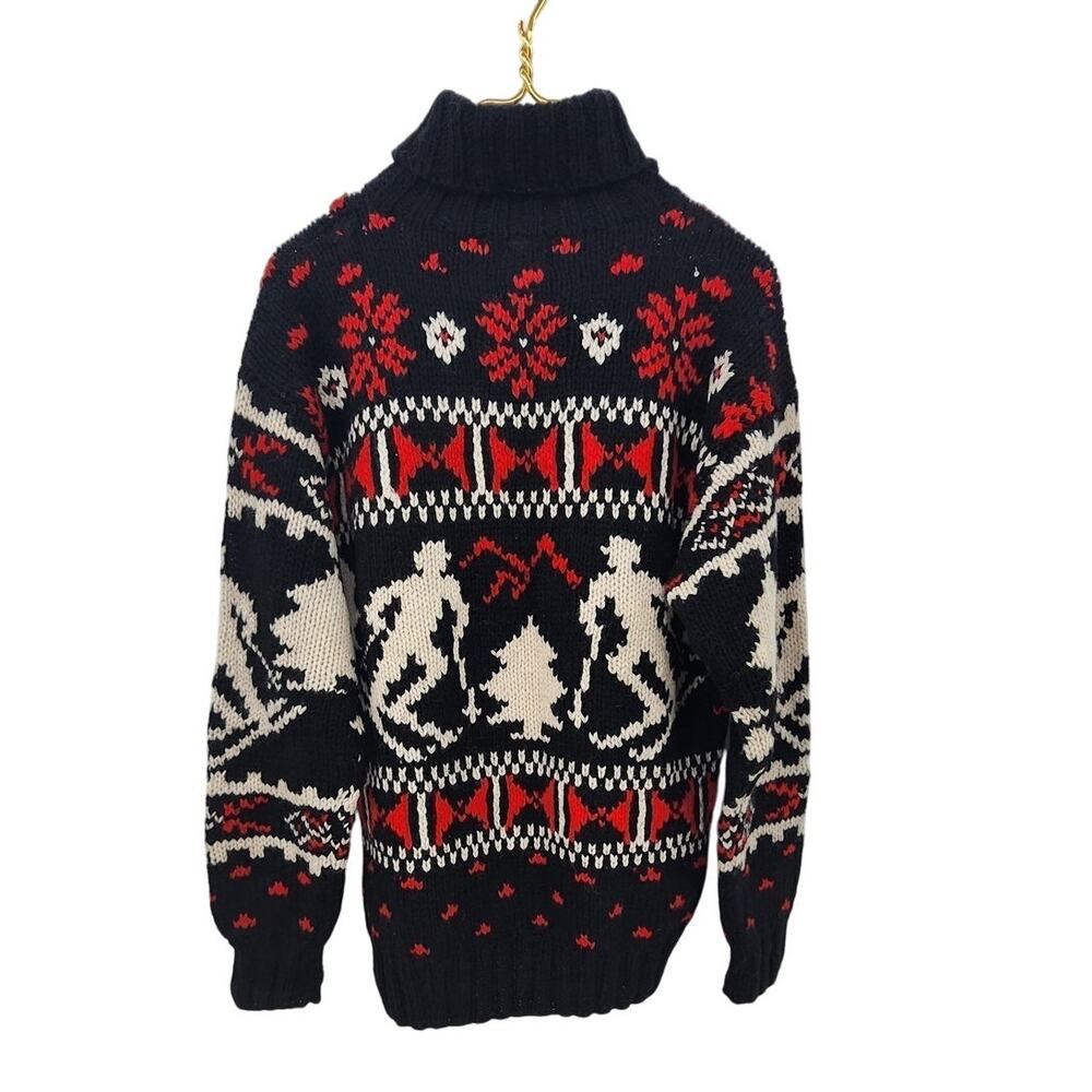 Vintage‎ Marsh Landing Hand Knitted Shetland Wool Downhill Ski Winter Size Small